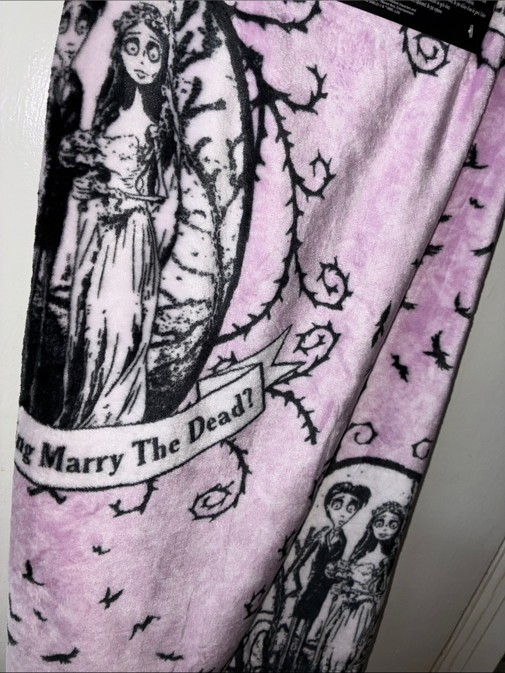 The Corpse bride silk throw blanket
